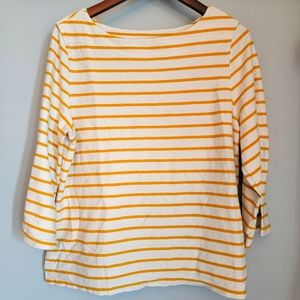 XL blouse from old navy, cream and mustard stripes